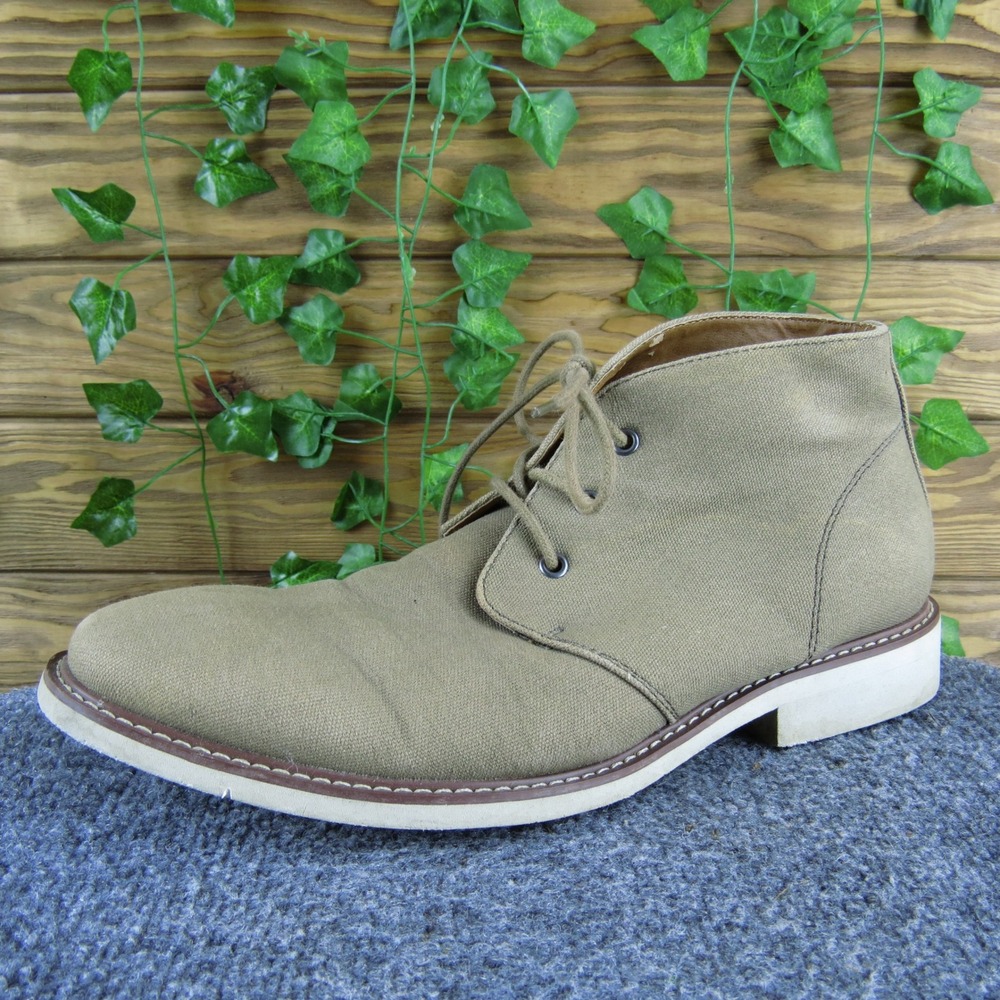 Guess GMJoeys3-R Men's 9.5 Tan Canvas Chukka Boots‎ Lace Up Casual Desert Shoes